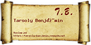 Tarsoly Benjámin névjegykártya