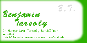 benjamin tarsoly business card